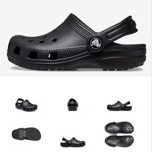 Black Clogs with Strap